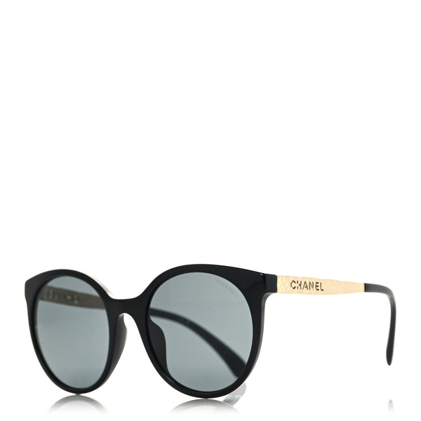 Chanel Acetate Metal Pantos Sunglasses 5440-A Black Gold 1885138