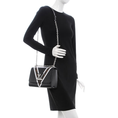 Louis Vuitton Epi Monogram Twist Shoulder Bag MM Black 2 of 7