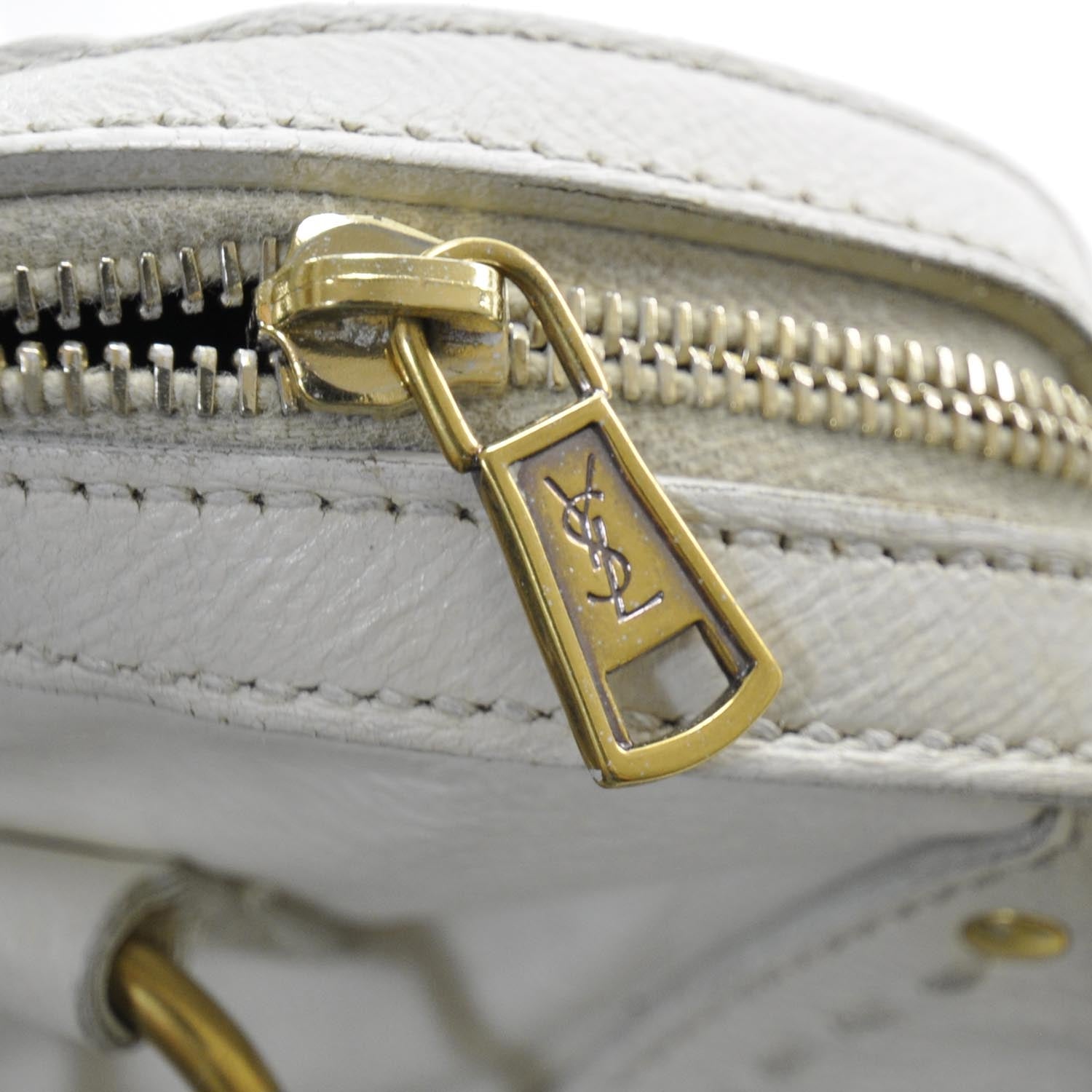 Saint Laurent Leather Large Muse Ivory 11 of 12