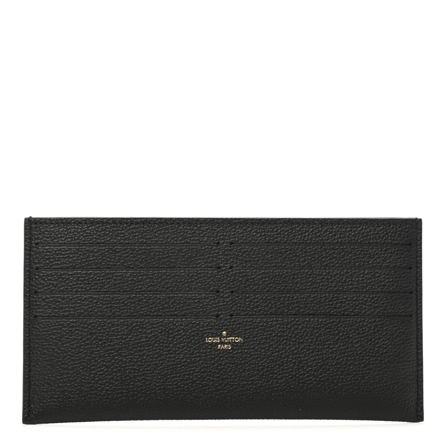 Calfskin Felicie Chain Wallet Card Holder Insert Black