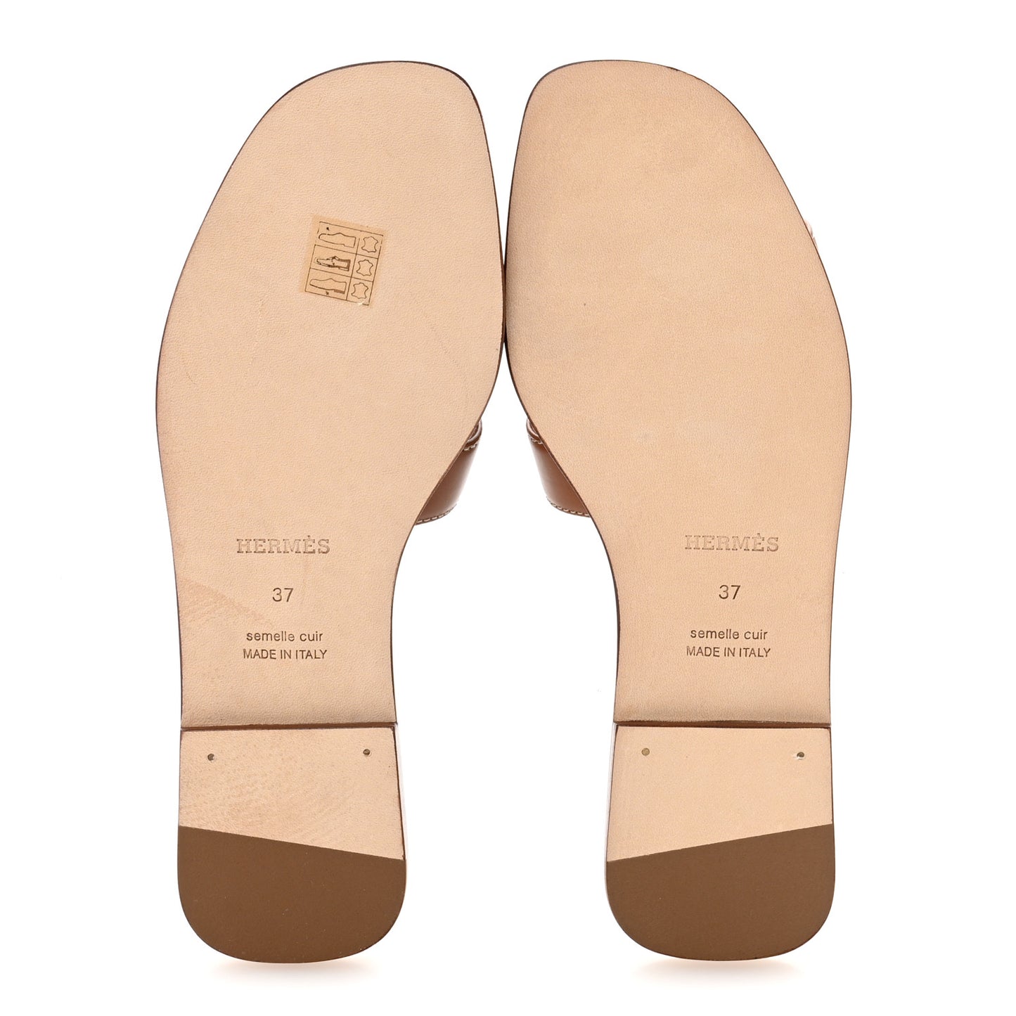 Box Calfskin Oran Sandals 37 Gold