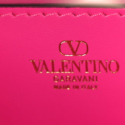 Valentino Garavani Smooth Calfskin Enamel Tonal Rockstud23 Shoulder Bag Pink PP 6 of 9