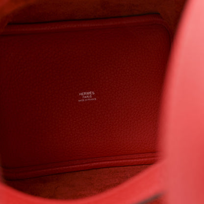 Hermes Taurillon Clemence Picotin Lock 18 PM Rouge de Coeur 5 of 11