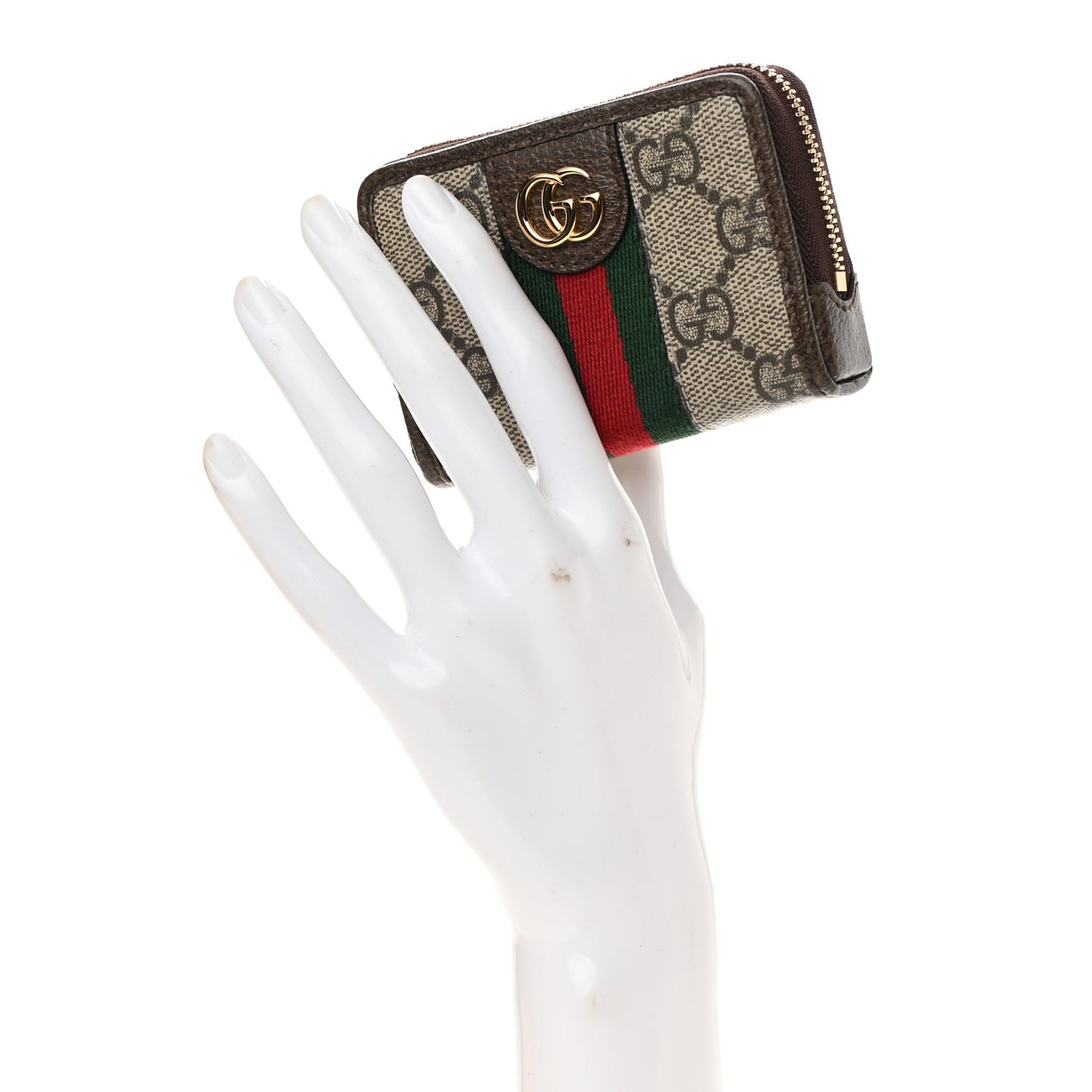 GG Supreme Monogram Web Ophidia Playing Card Case Beige New Acero