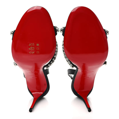 Christian Louboutin Veau Velours Crystal Embellished Emilia 85 Sandals 38.5 Black 5 of 7
