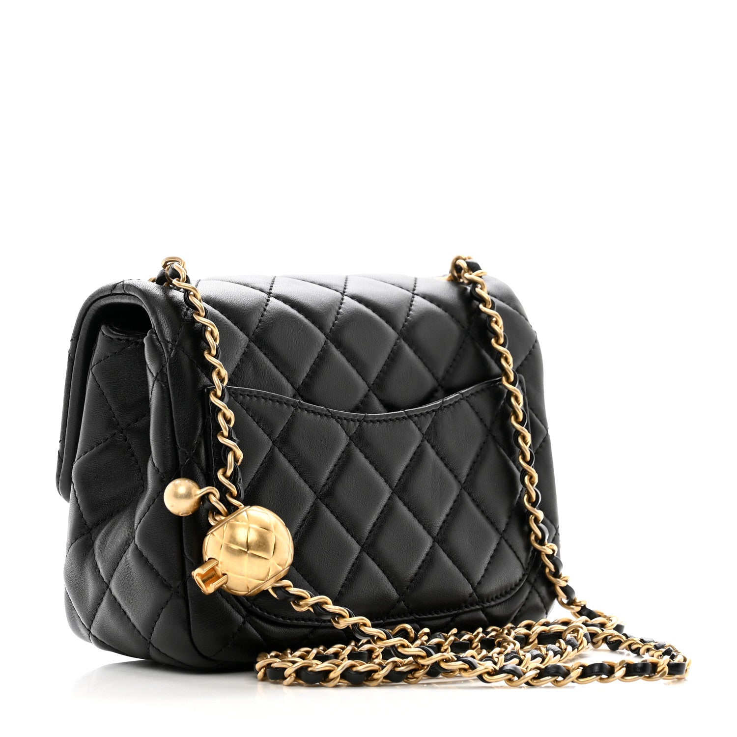 Chanel Lambskin Quilted Mini Pearl Crush Flap Black 3 of 11