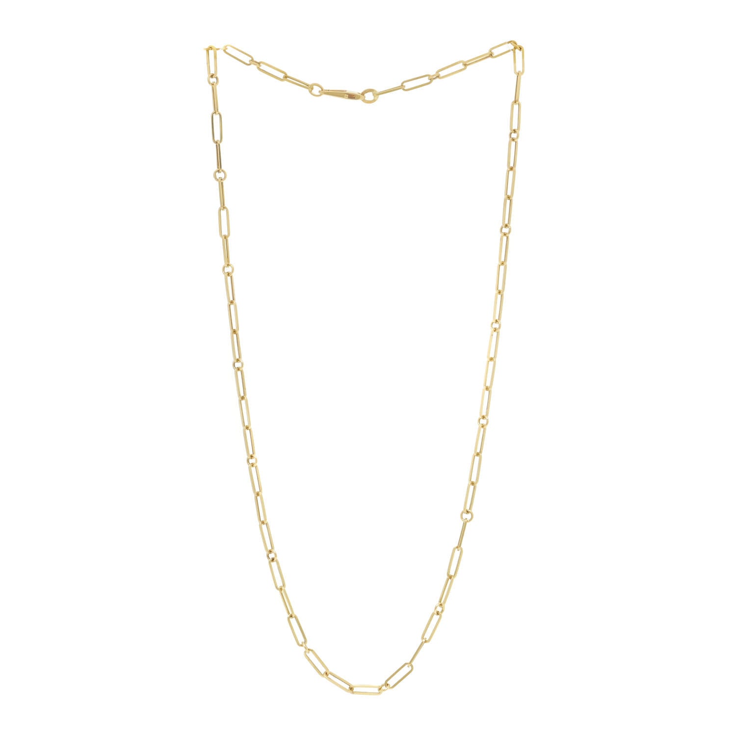 Roberto Coin 18K Yellow Gold Paper Clip Link Necklace 22" 3 of 4