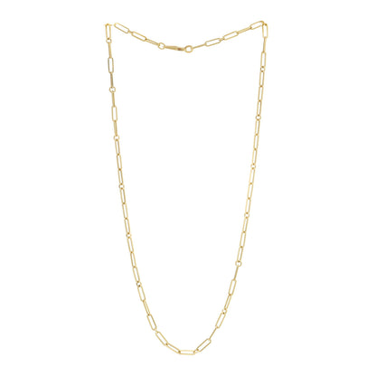 Roberto Coin 18K Yellow Gold Paper Clip Link Necklace 22" 3 of 4