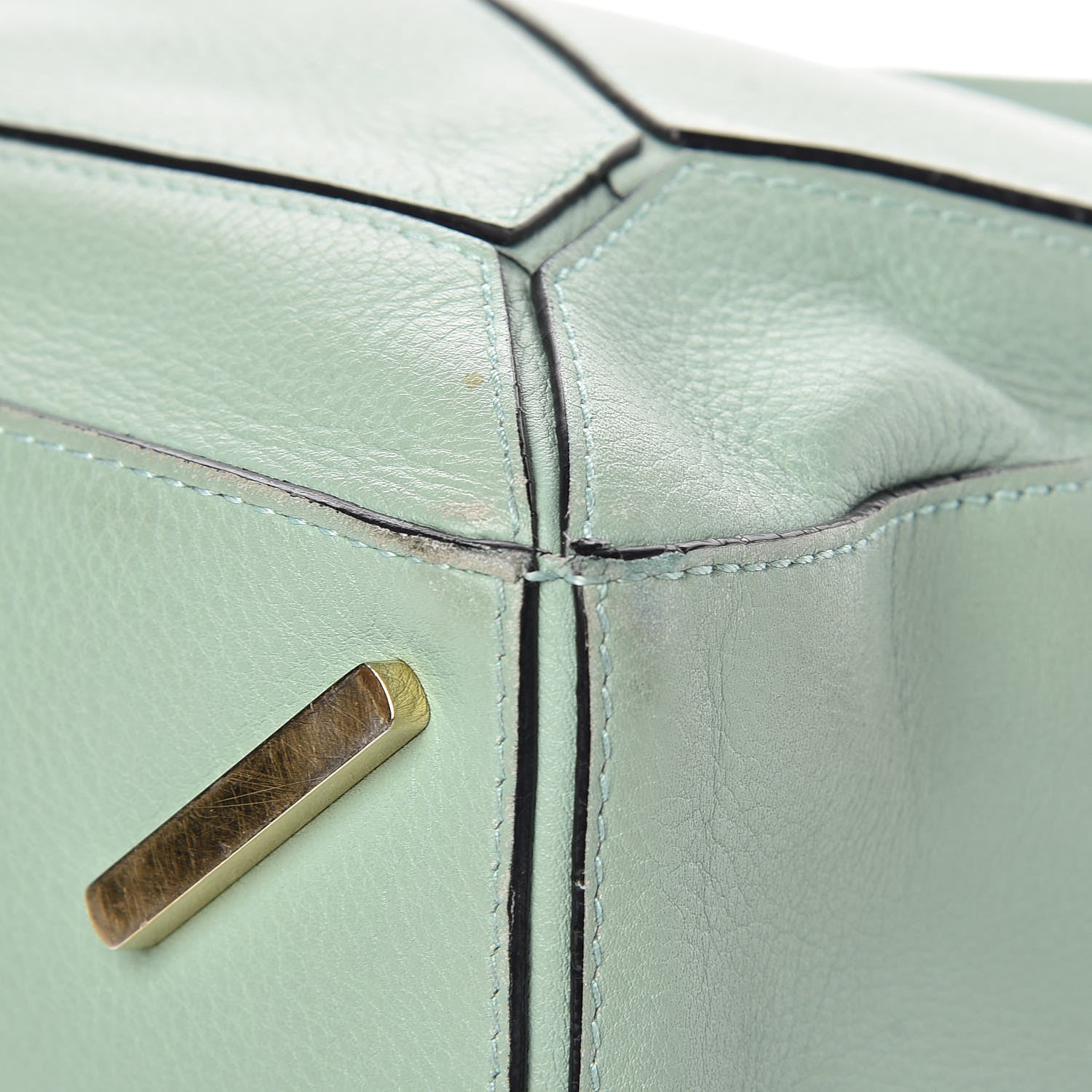 Loewe Calfskin Puzzle Bag Sea Water Green 15 of 17