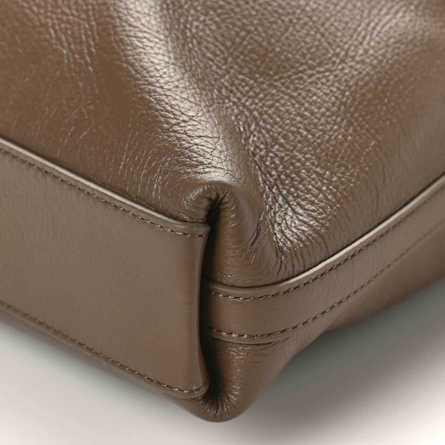Tumbled Calfskin Medium Voyou Bag Taupe