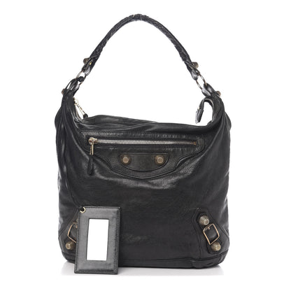 Balenciaga Agneau Giant 12 Yellow Gold Day Hobo Black 1 of 13