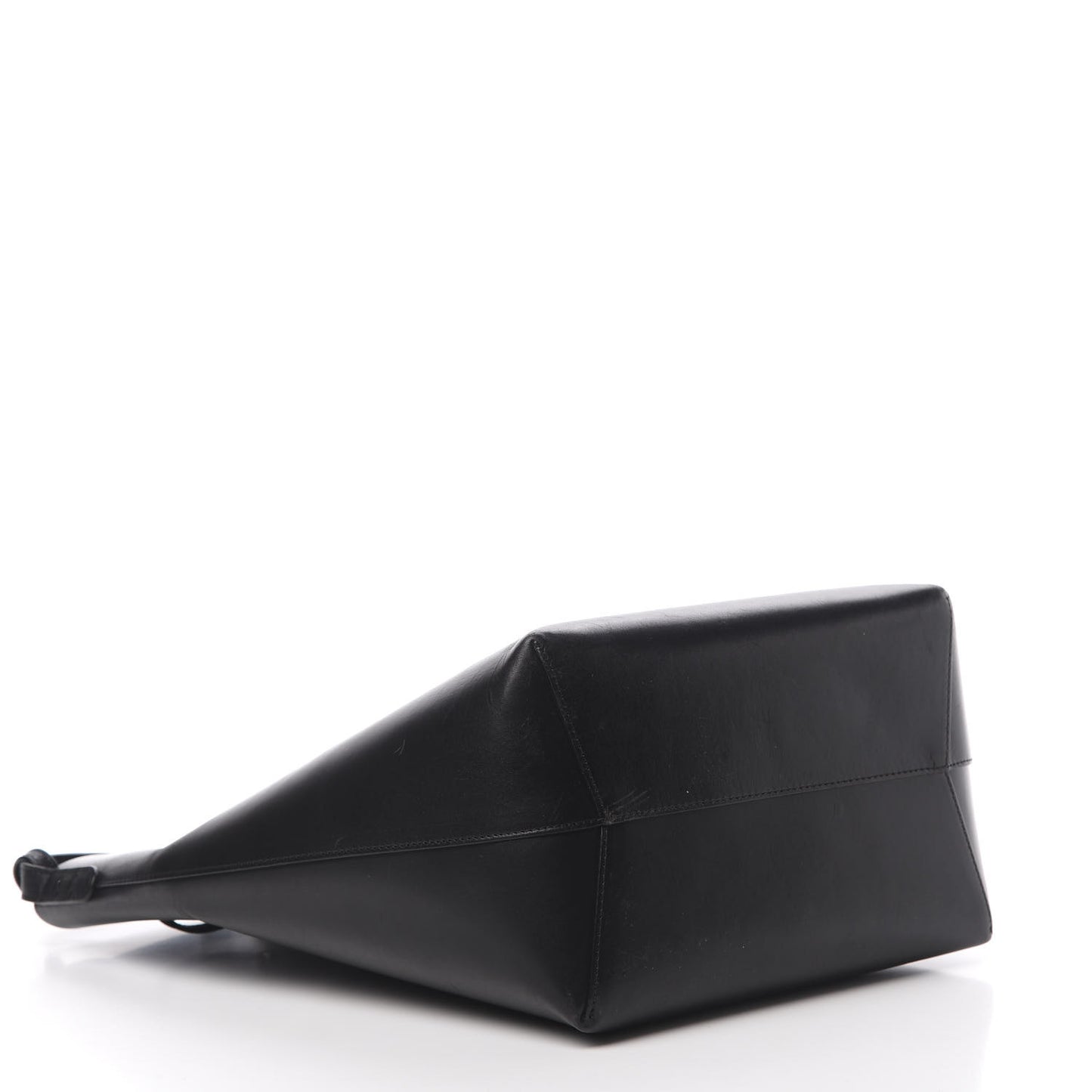 Vegetable Tanned Calfskin Bucket Bag Black Ballerina