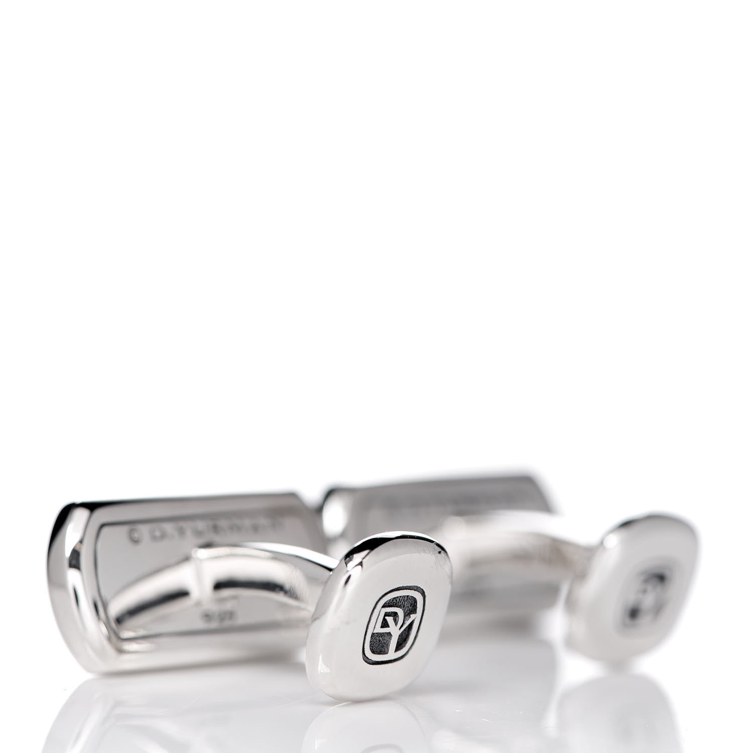 David Yurman Sterling Silver Black Diamond Graphic Cable Cufflinks 3 of 5