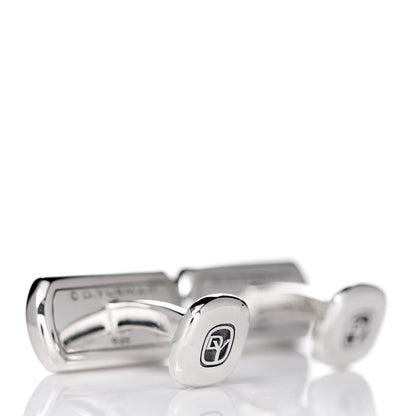 David Yurman Sterling Silver Black Diamond Graphic Cable Cufflinks 3 of 5