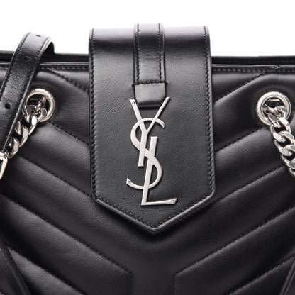 Saint Laurent Calfskin Y Quilted Monogram Small Loulou Shopper Black 10 of 10