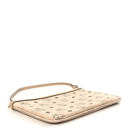 MCM Visetos Medium Pouch Beige 4 of 9