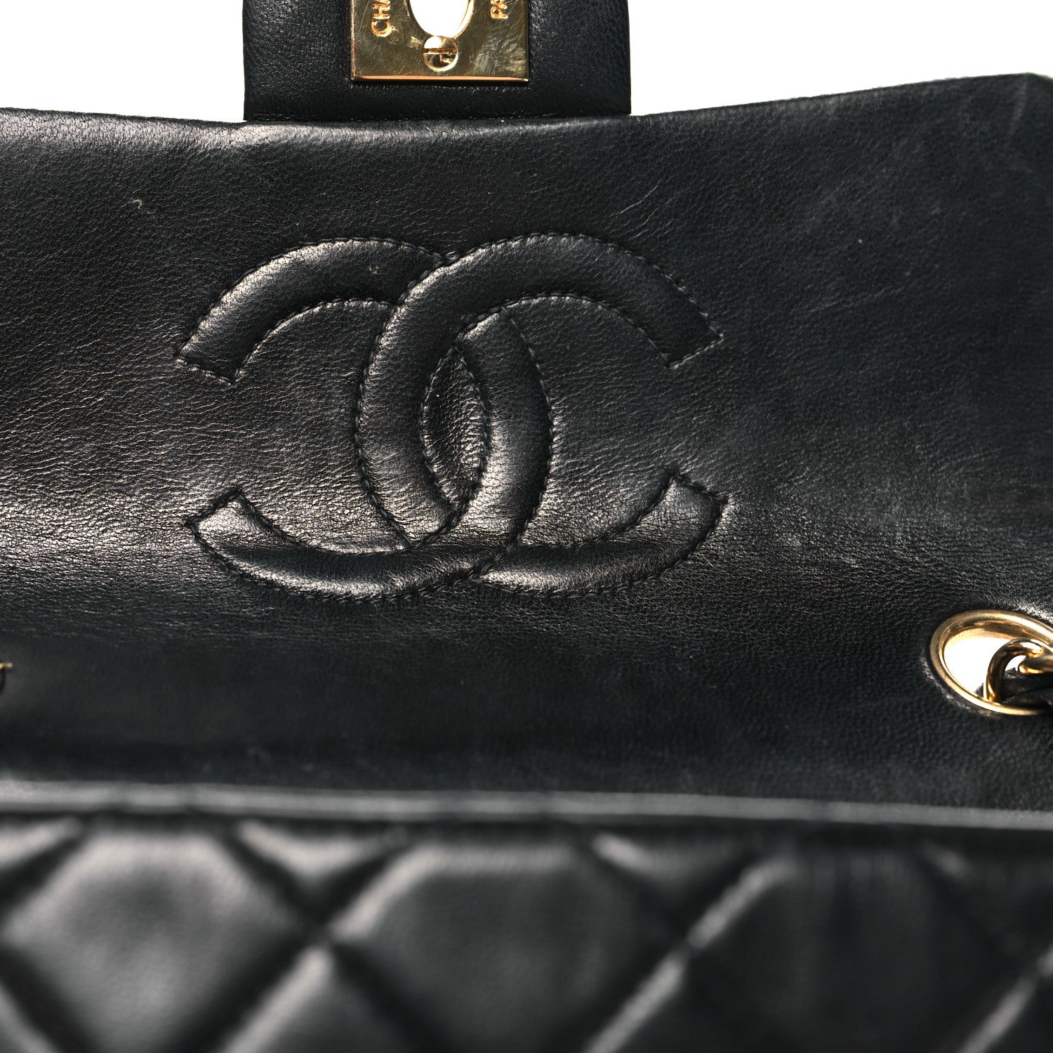 Chanel Lambskin Quilted Mini Square Flap Bag Black 13 of 13