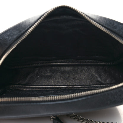 Saint Laurent Grain De Poudre Matelasse Monogram Mini Lou Camera Bag Black 5 of 10