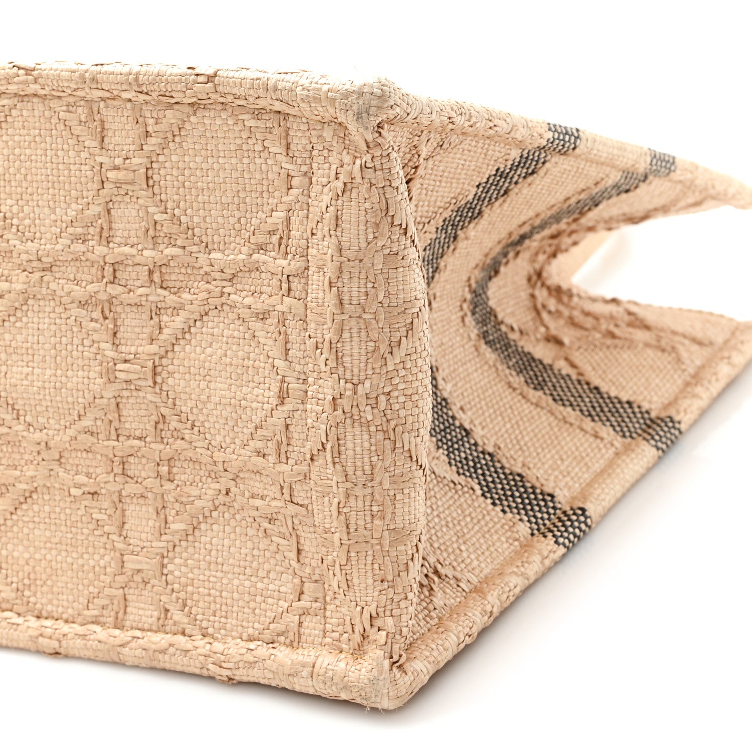 Christian Dior Raffia Cannage Medium Book Tote Natural 10 of 11