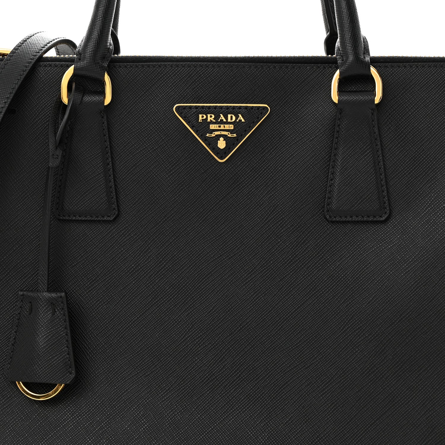 Prada Saffiano Medium Galleria Double Zip Tote Black 8 of 11