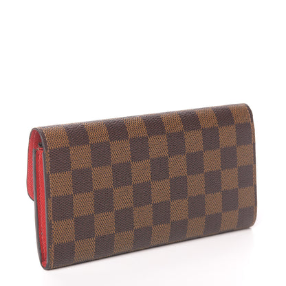 Louis Vuitton Damier Ebene Emilie Wallet Red 3 of 6