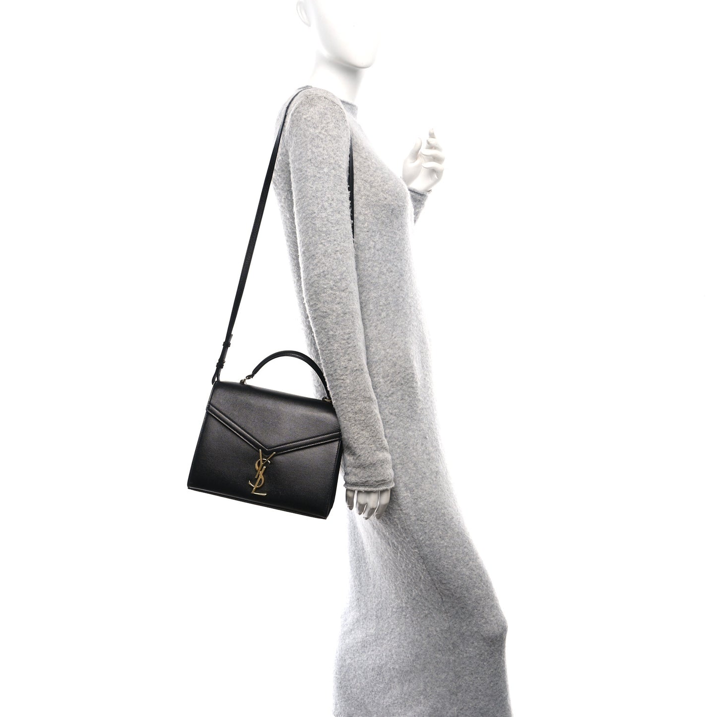 Grain de Poudre Medium Classic Monogram Cassandra Top Handle Black