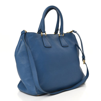 Prada Vitello Daino Tote Cobalto 2 of 16