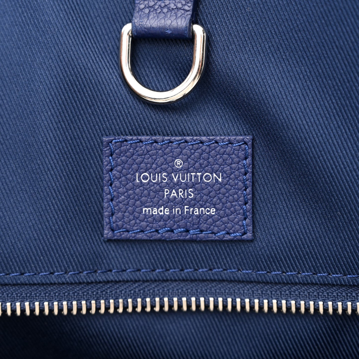 Cowhide Monogram Bandana Journey Tote Blue White