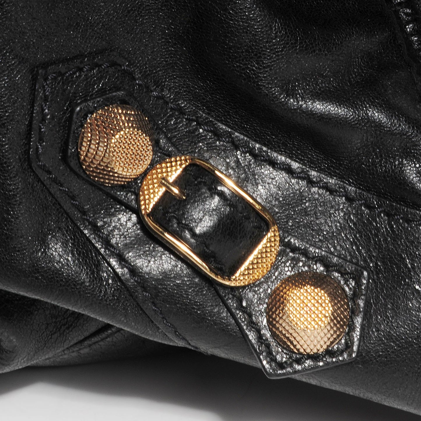 Agneau Giant 12 Gold Hardware Work Black