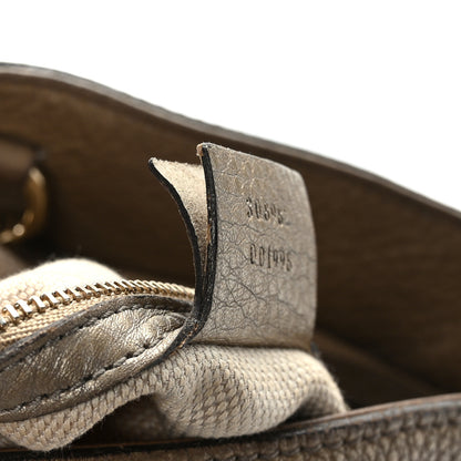 Gucci Metallic Pebbled Calfskin Medium Soho Chain Shoulder Bag Golden Beige 11 of 11