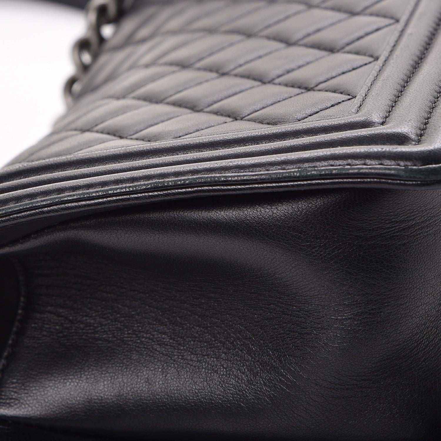 Chanel Lambskin Quilted Medium Boy Flap Black 13 of 19