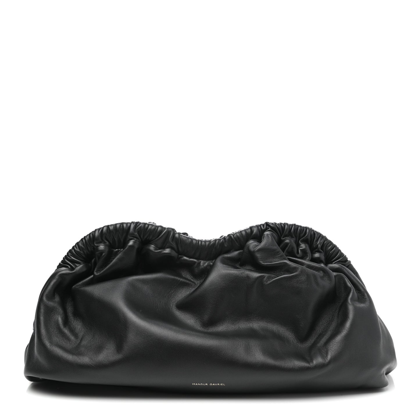 Lambskin Cloud Clutch Black Flamma