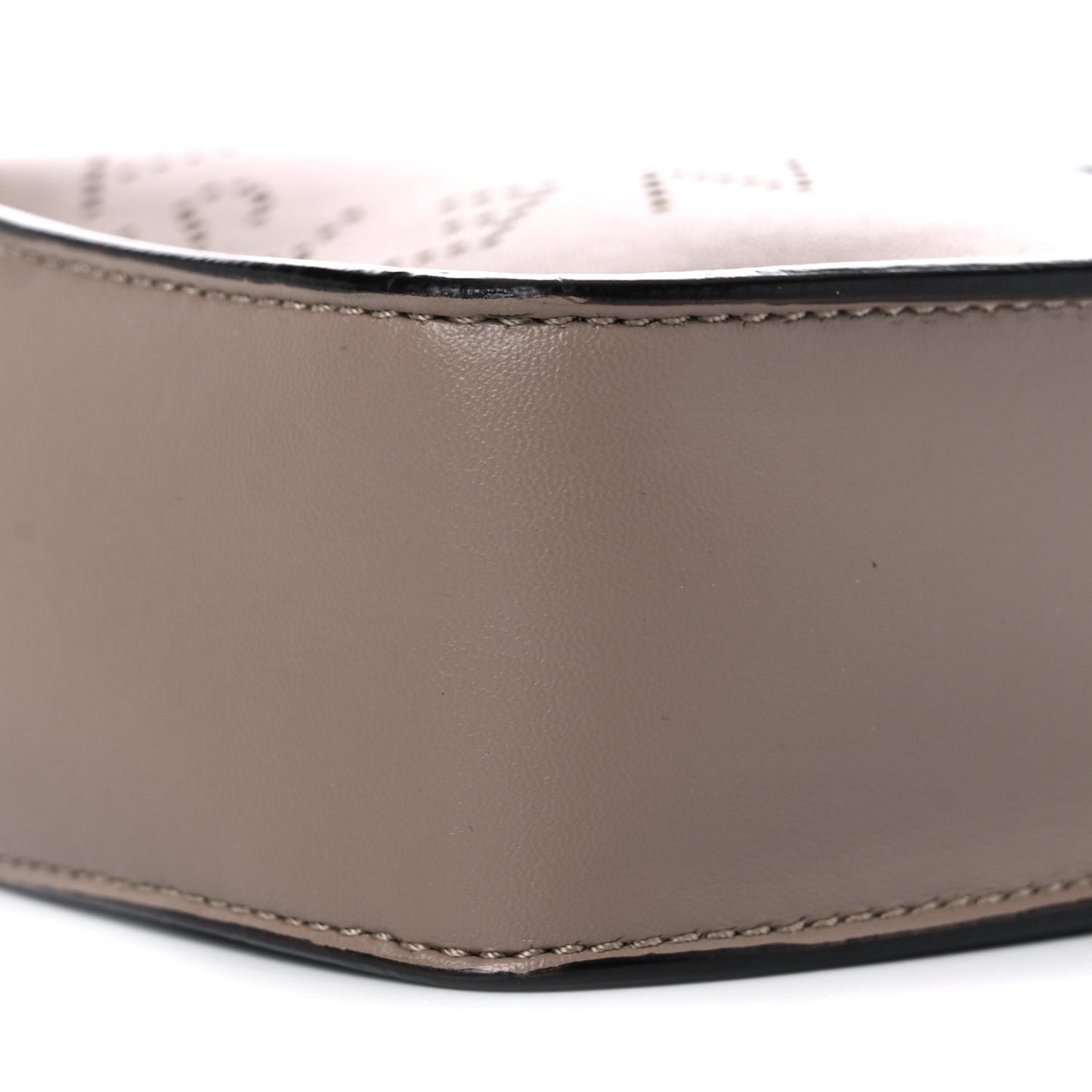 Eco Alter Nappa Perforated Logo Tiny Crossbody Dark Taupe