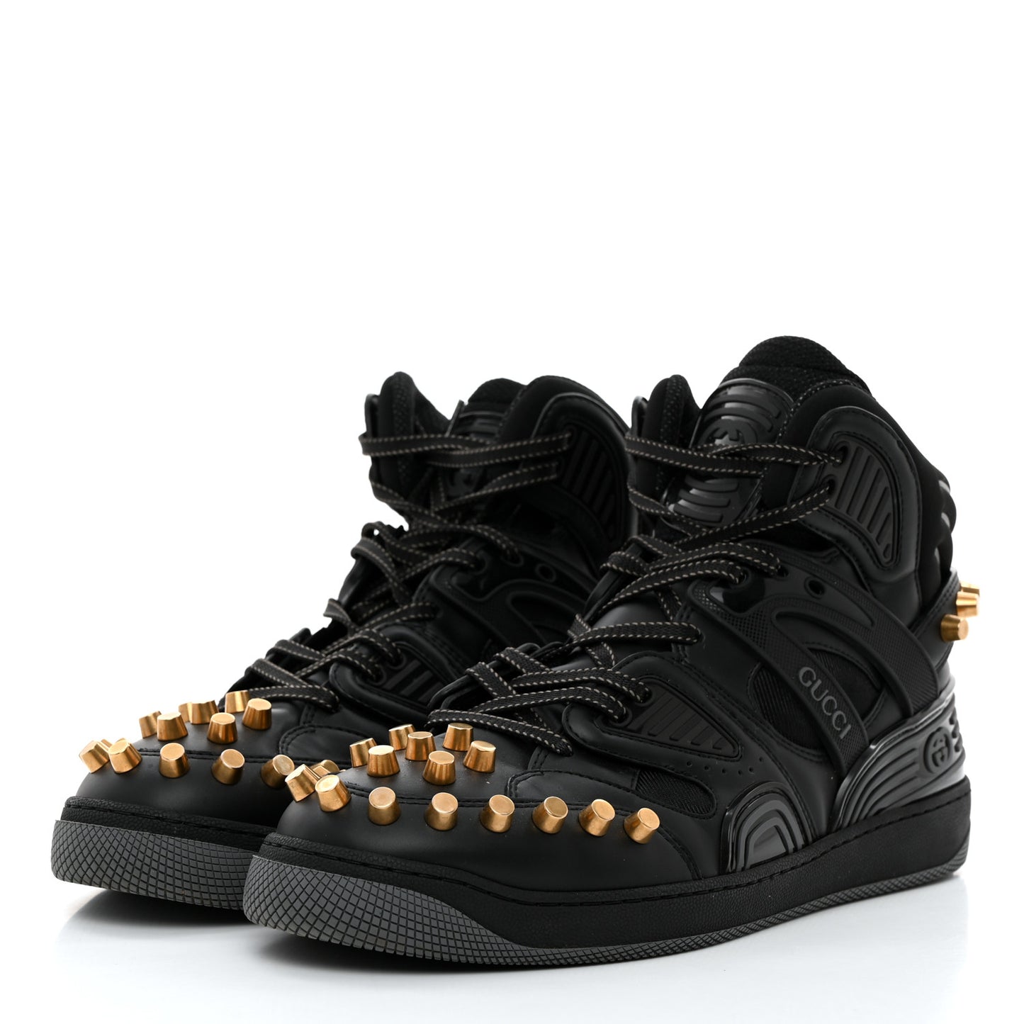 Demetra Studded Mens Basket High Top Sneakers 9.5 Black