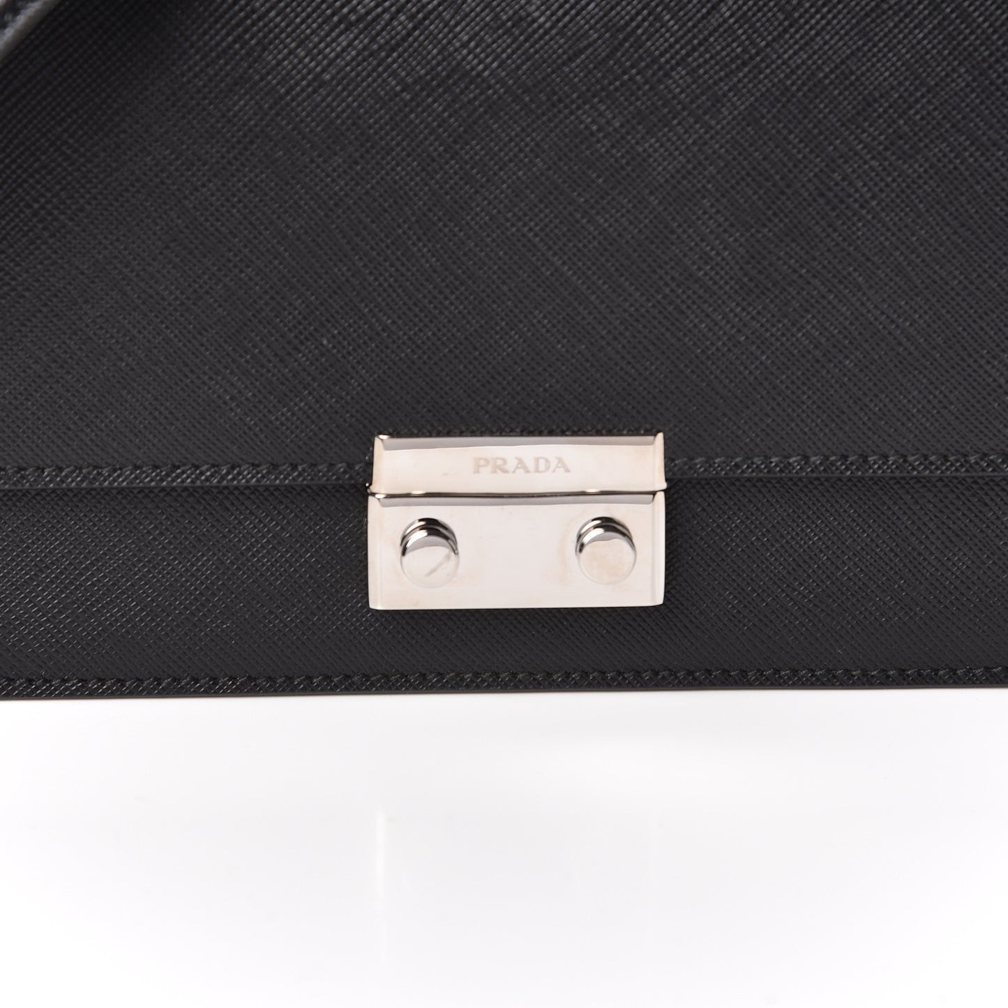 Saffiano Lux Bandoliera Crossbody Bag Black
