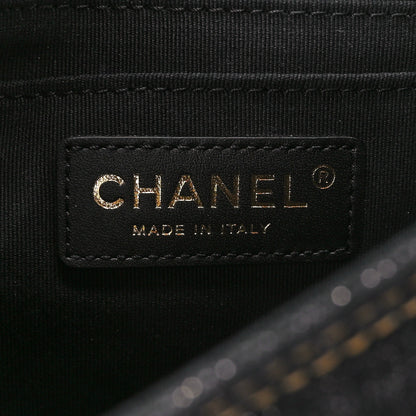 Chanel Denim Quilted Double You Mini Flap Black Golden 6 of 11
