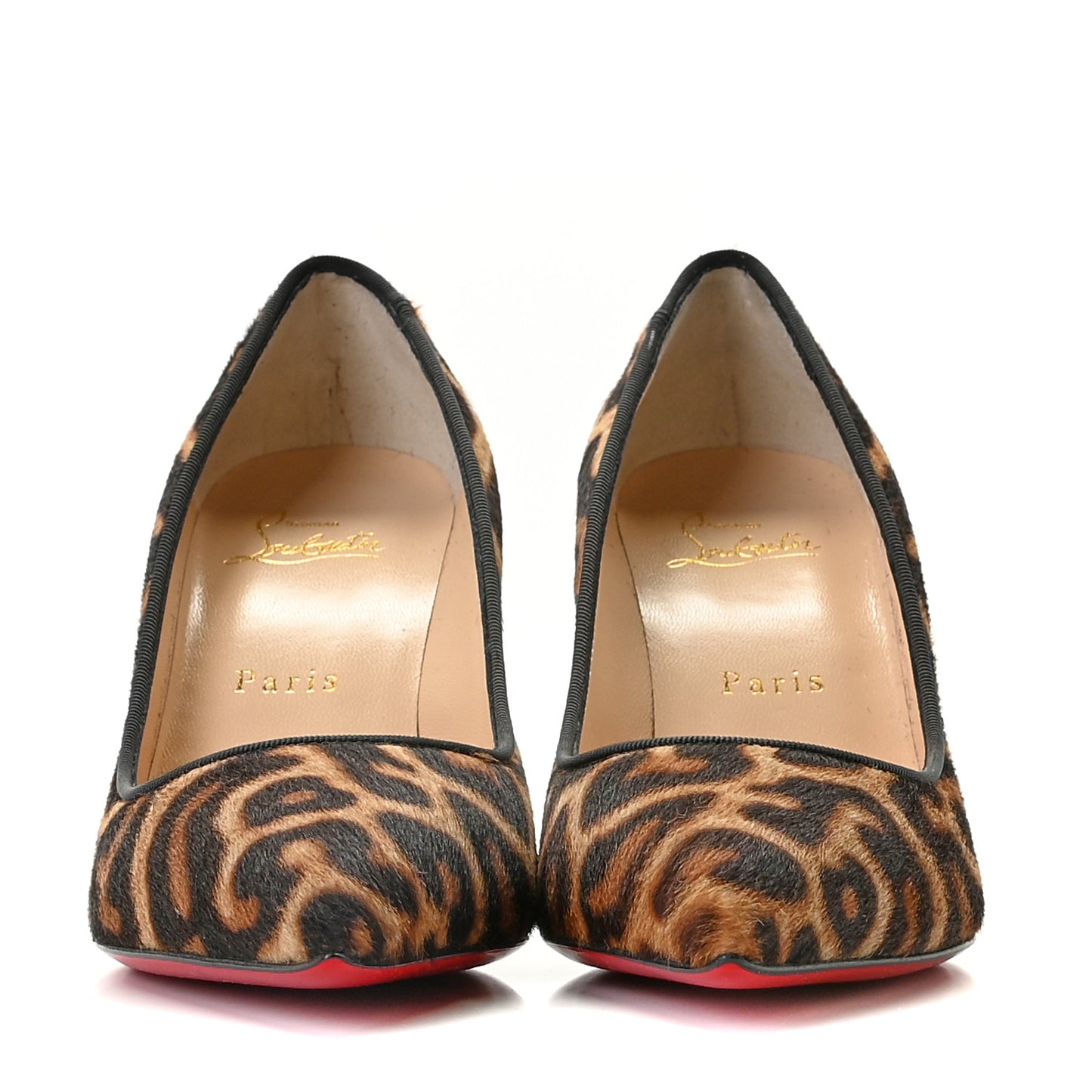 Pony Hair Jaguar Print Pigalle 85 Pumps 36.5 Brown