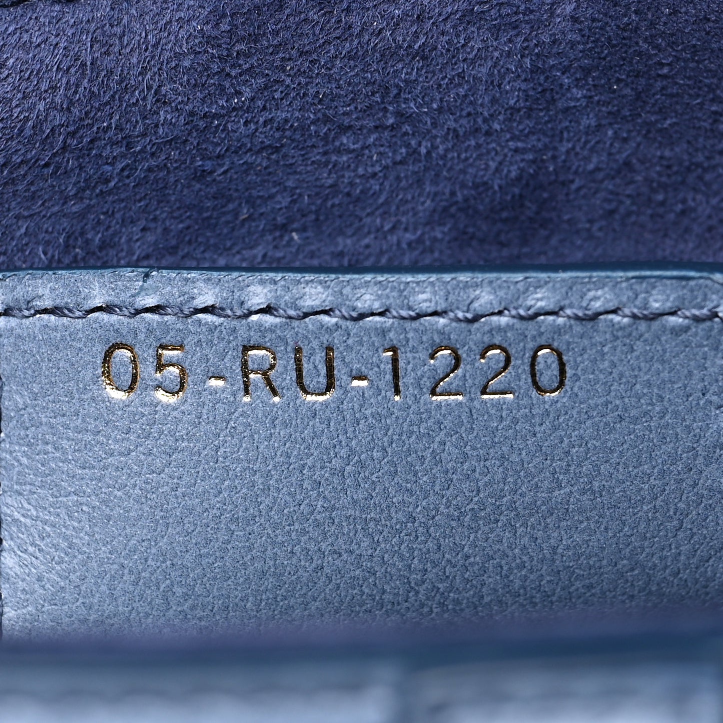 Calfskin Gradient Saddle Bag Indigo Blue