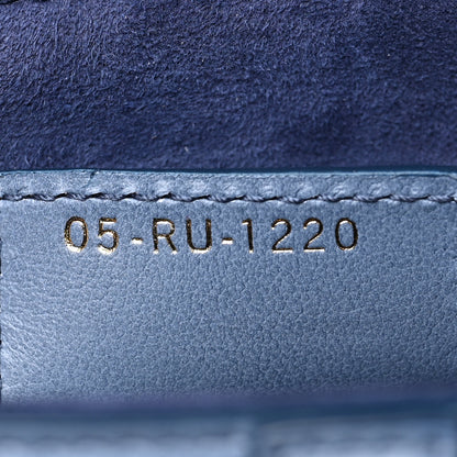 Christian Dior Calfskin Gradient Saddle Bag Indigo Blue 7 of 9