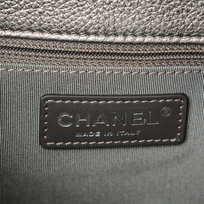 Chanel Metallic Grained Calfskin Quilted Large Casual Rock Backpack Charcoal 6 of 7