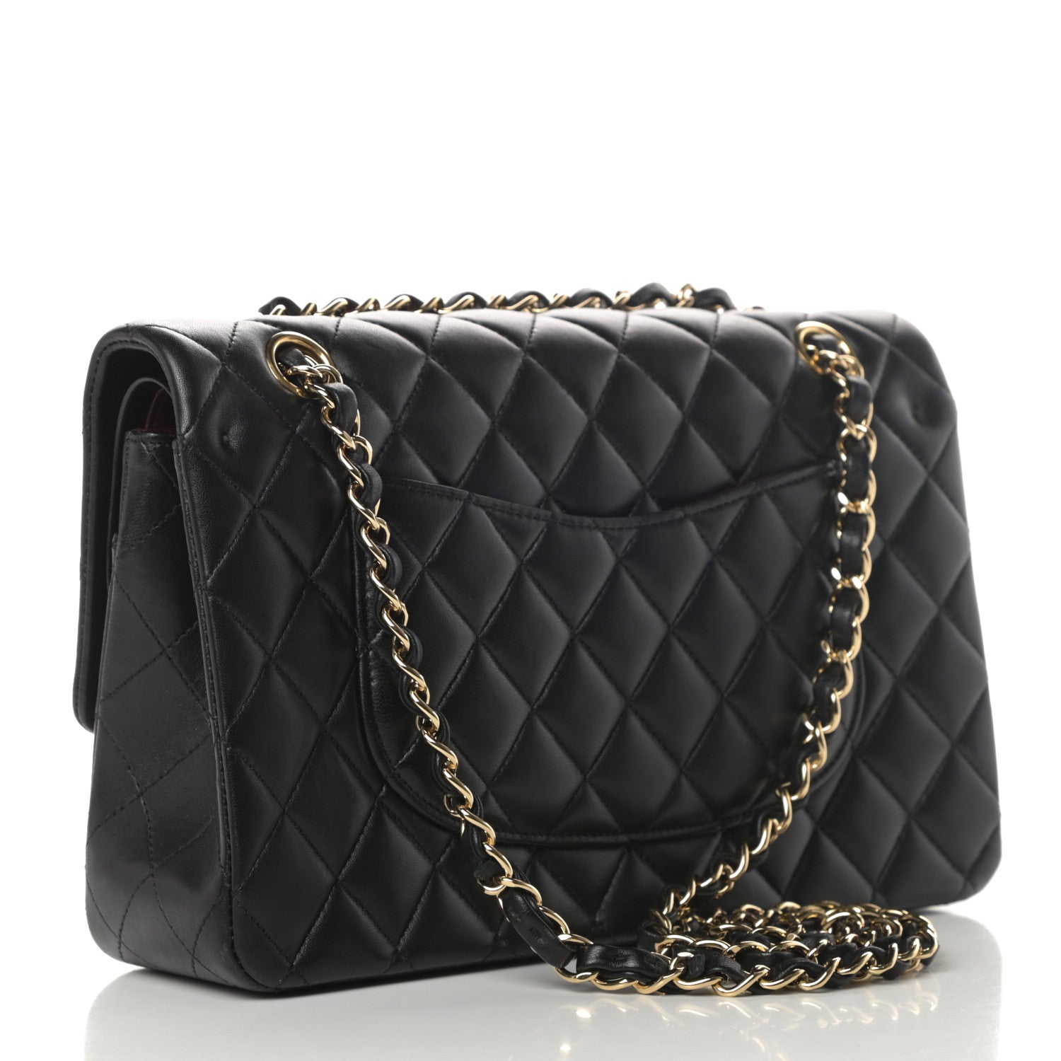 Chanel Lambskin Quilted Medium Double Flap Black 3 of 17