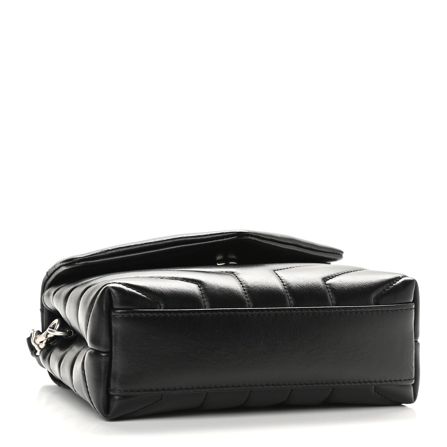 Calfskin Y Quilted Monogram Toy Loulou Crossbody Bag Black