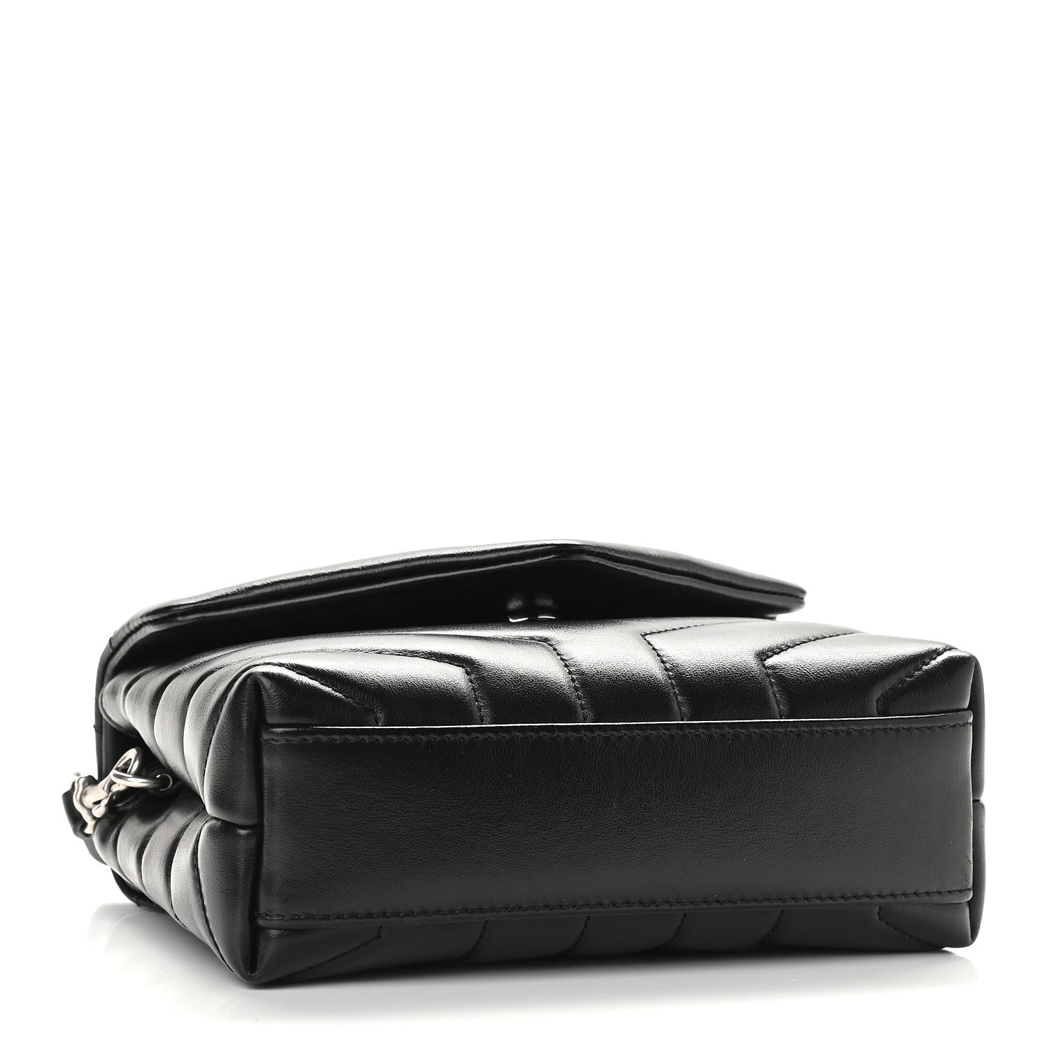 Saint Laurent Calfskin Y Quilted Monogram Toy Loulou Crossbody Bag Black 4 of 9