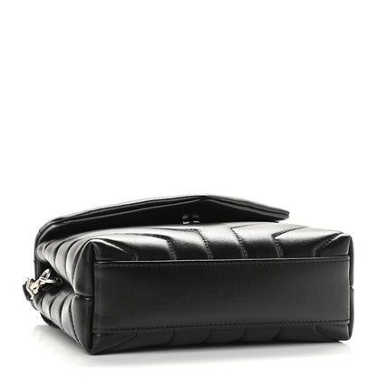 Saint Laurent Calfskin Y Quilted Monogram Toy Loulou Crossbody Bag Black 4 of 9