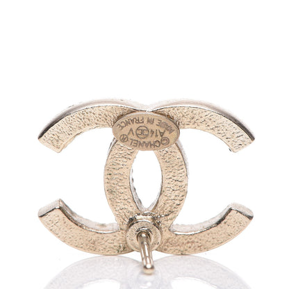 Chanel Crystal CC Earrings Gold 4 of 5