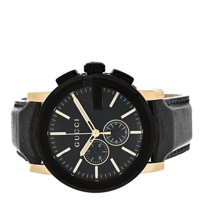 Gucci PVD Stainless Steel Calfskin 44mm G-Chrono Quartz Watch Black 2 of 5