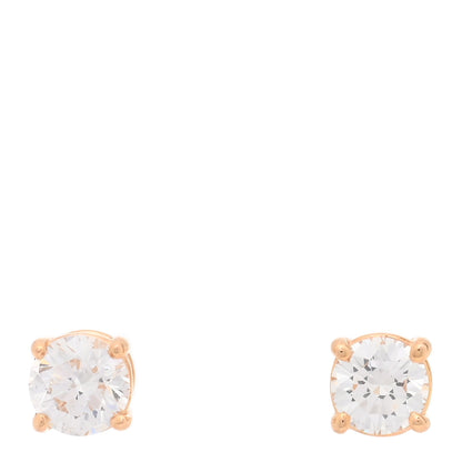 Tiffany 18K Rose Gold Diamond .28ctw Solitaire Earrings 1 of 4