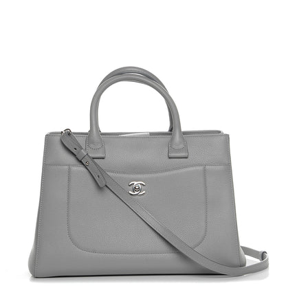 Chanel Grained Calfskin Small Neo Executive Shopper Tote Grey 1 of 8