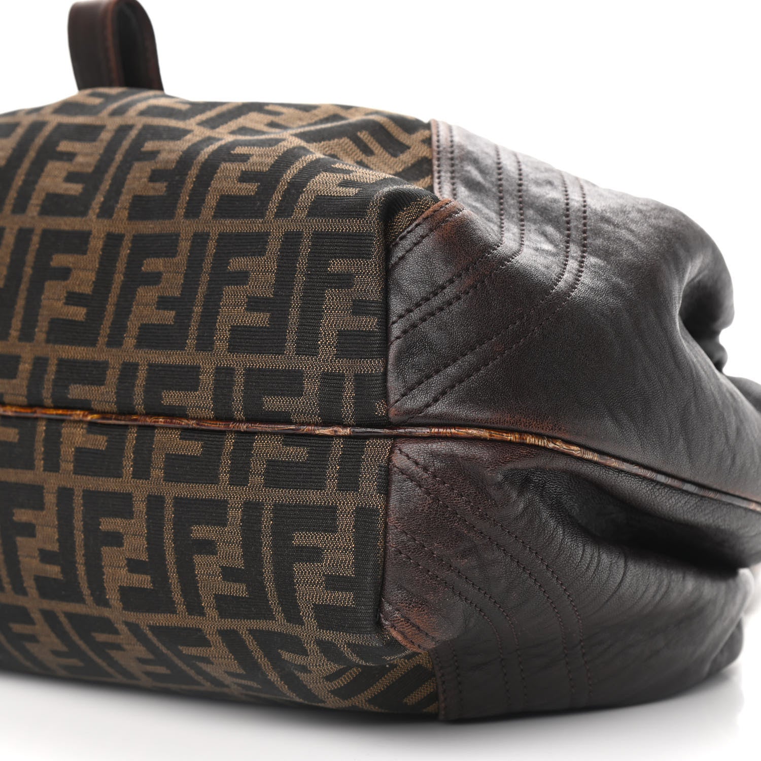 Fendi Zucca Nappa Nuvolata Vitello Tortuga Spy Tobacco Moro 9 of 9