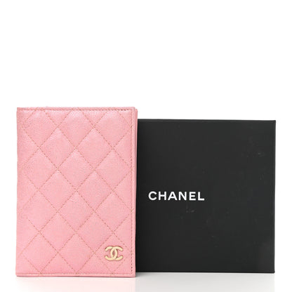 Chanel Iridescent Caviar Quilted Passport Holder Pink 8 of 8